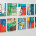group of bold abstract paintings