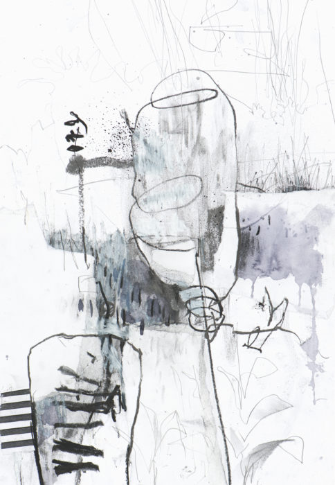 expressive drawing in black and white allotments