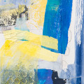 Blue and yellow strong geometic abstract